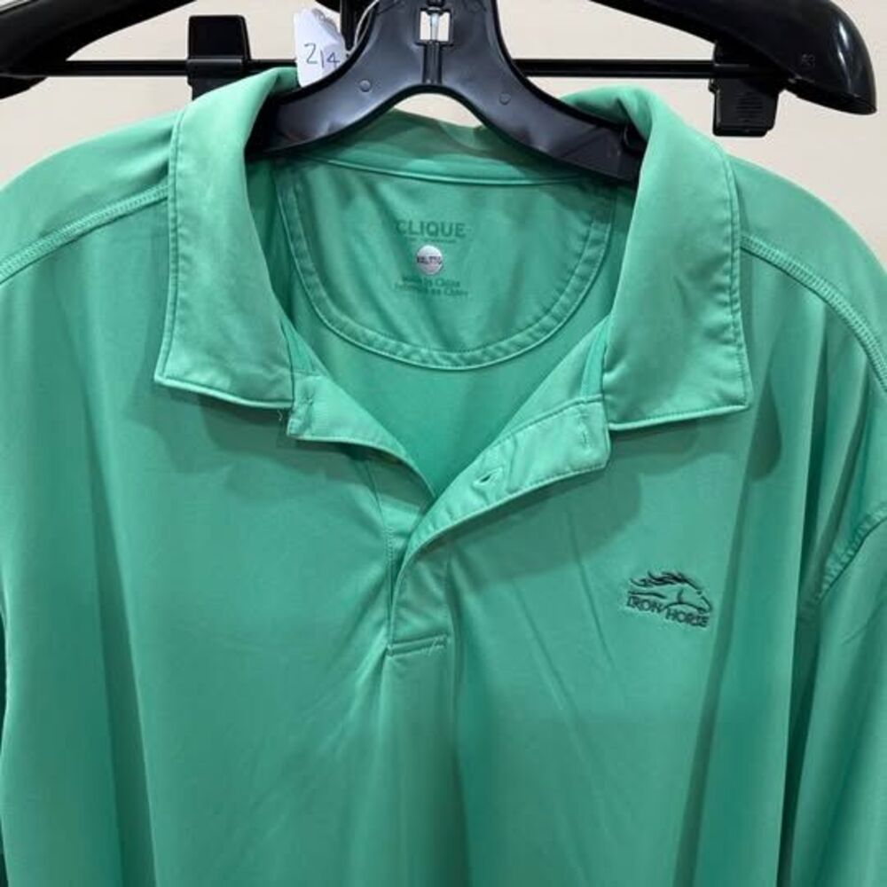 Clique XXL Green Iron Horse Polo Shirt